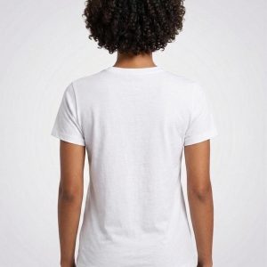 Ayıcık Baskılı Uzun T-Shirt – Beyaz