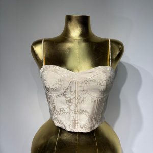 Jakarlı Korse Büstiyer – Bej