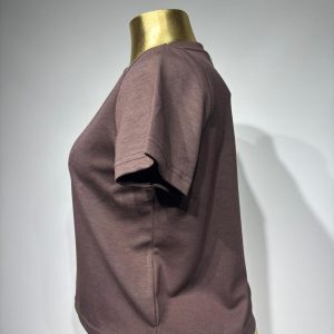 Bisiklet Yaka T-Shirt – Kahverengi