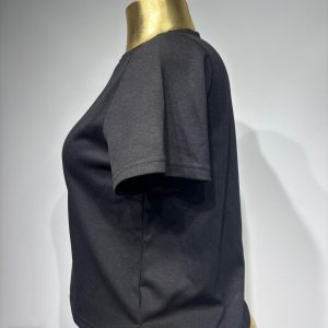 Bisiklet Yaka T-Shirt – Siyah