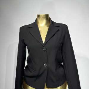 Kısa blazer ceket (0882) – Siyah