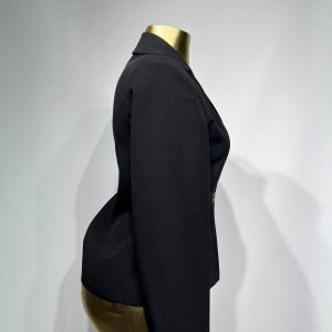 Kısa blazer ceket (0882) – Siyah
