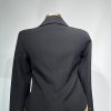 Kısa blazer ceket (0882) - Siyah
