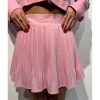 Piliseli Mini Etek - Pembe