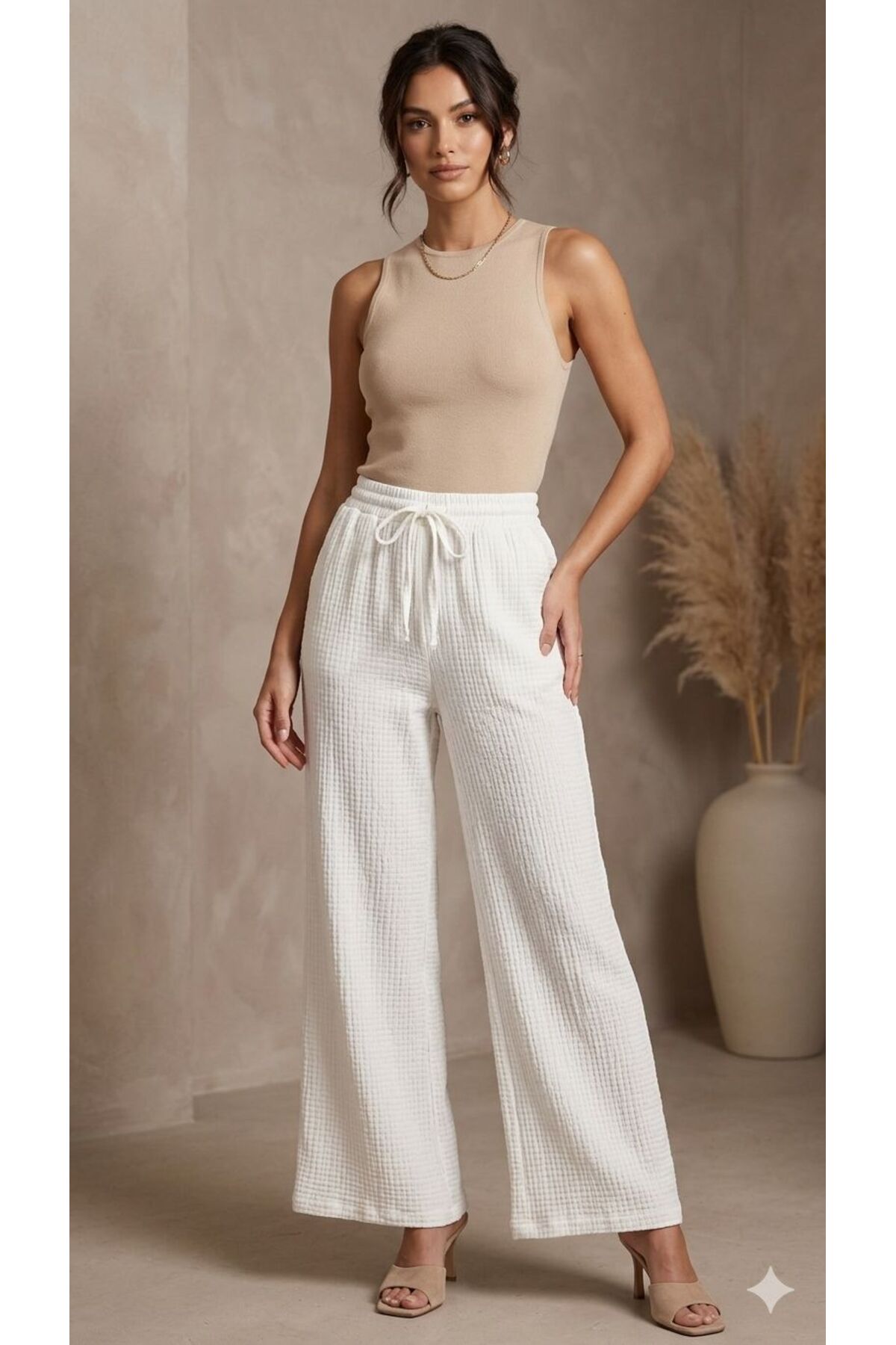Gipeli Pantalon - Beyaz