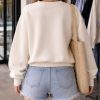 İstridye Baskılı Sweat - Beyaz