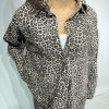 Leopar Desen Kot Ceket