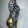 Leopar Desen İpli Bluz - Siyah