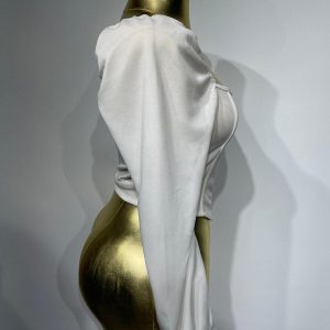 Korse Detaylı Bluz – Beyaz
