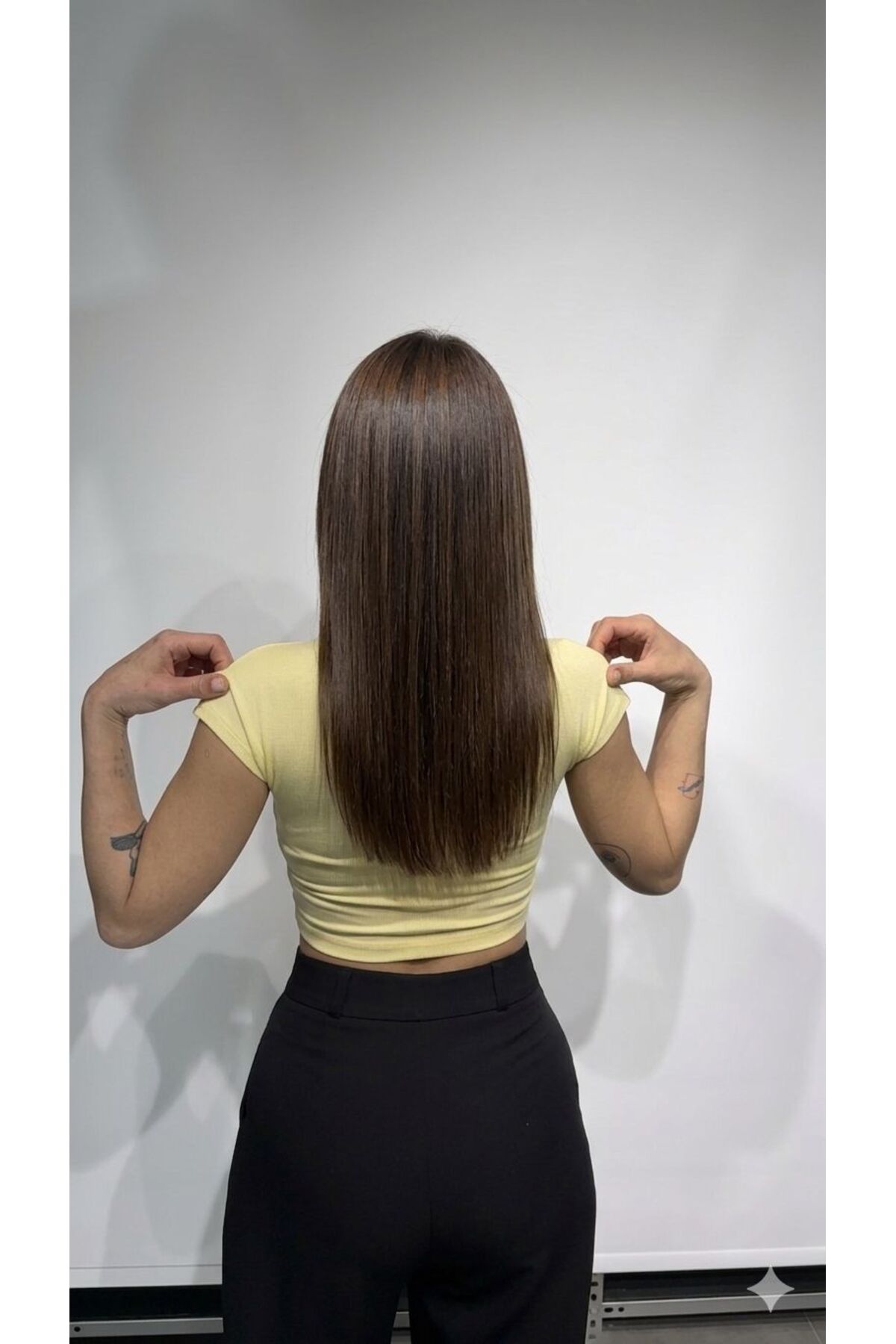 Basic Crop Bluz - Sarı