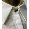 Gold Düğmeli Korse Detay Gömlek - Beyaz