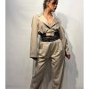 Beli Lastikli Crop Ceket - Ekru
