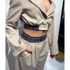 Beli Lastikli Crop Ceket - Ekru